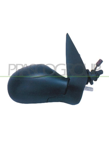 RETROVISORE DESTRO A CAVI NERO CONVESSO PEUGEOT 206 Mod. 08-98 - 07-09