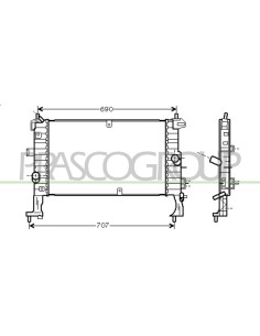 RADIATORE OPEL-VAUXHALL - MERIVA - Mod. 04-03 - 04