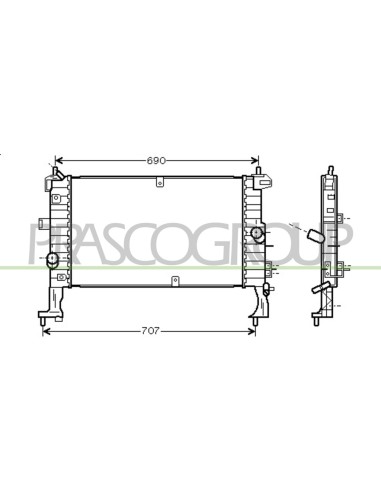 RADIATORE OPEL-VAUXHALL - MERIVA - Mod. 04-03 - 04