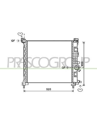RADIATORE OPEL-VAUXHALL MERIVA B Mod. 04-10 - 03-13