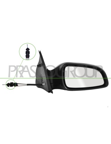 RETROVISORE DESTRO A CAVI NERO CONVESSO OPEL-VAUXHALL ASTRA H Mod. 01-04 - 12-06
