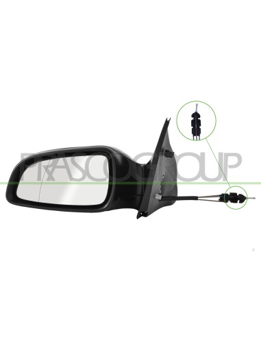 RETROVISORE SINISTRO A CAVI NERO ASFERICO OPEL-VAUXHALL ASTRA H Mod. 01-04 - 12-06