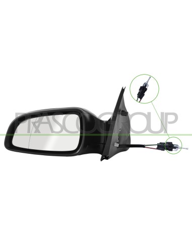 RETROVISORE SINISTRO A CAVI NERO ASFERICO OPEL-VAUXHALL ASTRA H Mod. 01-04 - 12-06