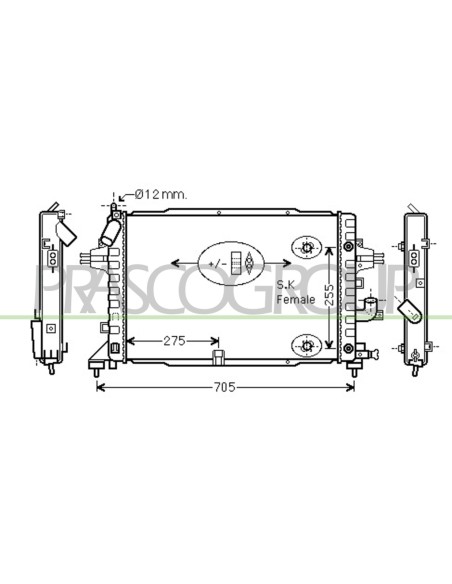 RADIATORE OPEL-VAUXHALL ZAFIRA B Mod. 05-05 - 12-07