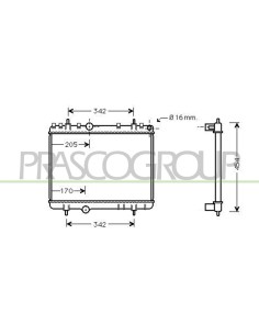 RADIATORE PEUGEOT - 407 - Mod. 01-04 - 12-07