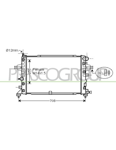 RADIATORE OPEL-VAUXHALL ZAFIRA B Mod. 05-05 - 12-07