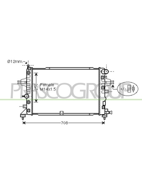 RADIATORE OPEL-VAUXHALL ZAFIRA B Mod. 05-05 - 12-07