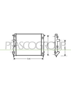 RADIATORE RENAULT - CLIO - Mod. 05-98 - 04-01