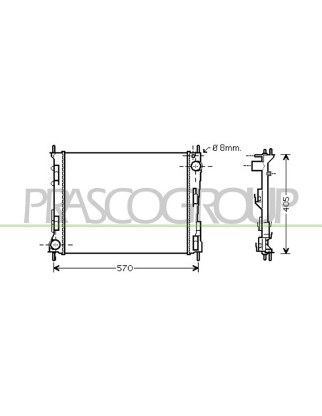 RADIATORE RENAULT - TWINGO - Mod. 04-93 - 08-98