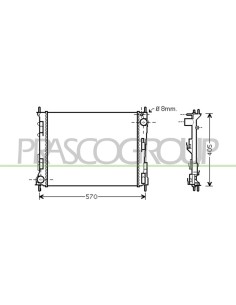RADIATORE RENAULT - TWINGO - Mod. 04-93 - 08-98