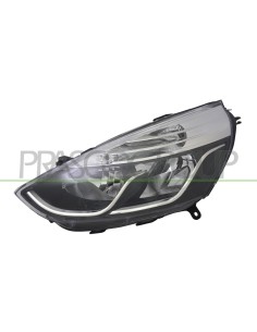 PROIETTORE SINISTRO H1+H7 ELETTRICO CON MOTORE NERO BORDO CROMATO RENAULT CLIO Mod. 09-12 - 08-16