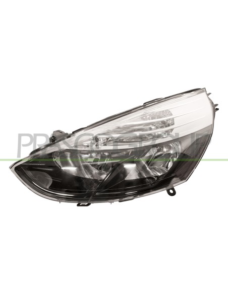 PROIETTORE SINISTRO H1+H7 ELETTRICO CON MOTORE NERO BORDO NERO RENAULT CLIO Mod. 09-12 - 08-16