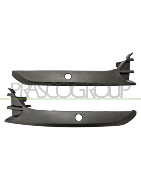 KIT MODANATURE PARAURTI ANTERIORE NERA GOFFRATA CON FORI PDC+SUPPORTI (DESTRA+SINISTRA) RENAULT CLIO Mod. 09-16 - 02-19