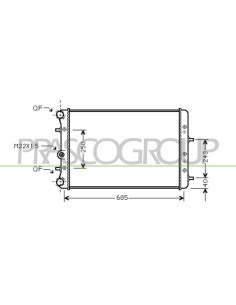 RADIATORE SKODA - FABIA - Mod. 01-00 - 03-04