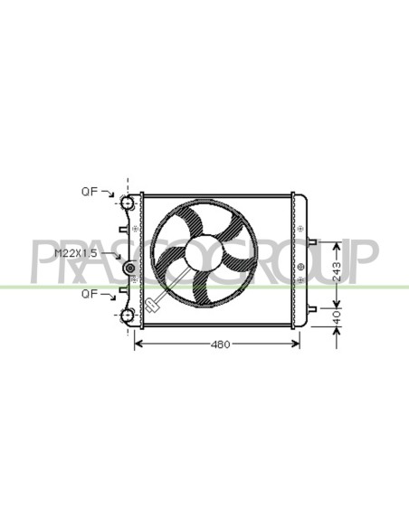 RADIATORE VOLKSWAGEN POLO Mod. 09-09 - 05-14