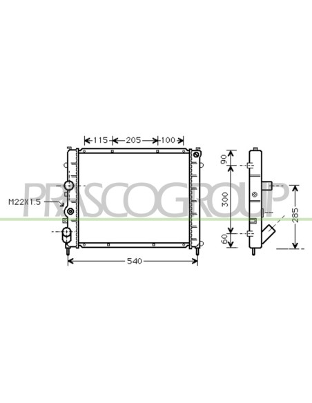 RADIATORE RENAULT - KANGOO - Mod. 06-97 - 04-03