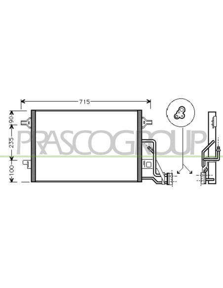 CONDENSATORE VOLKSWAGEN PASSAT B5 Mod. 10-00 - 03-05