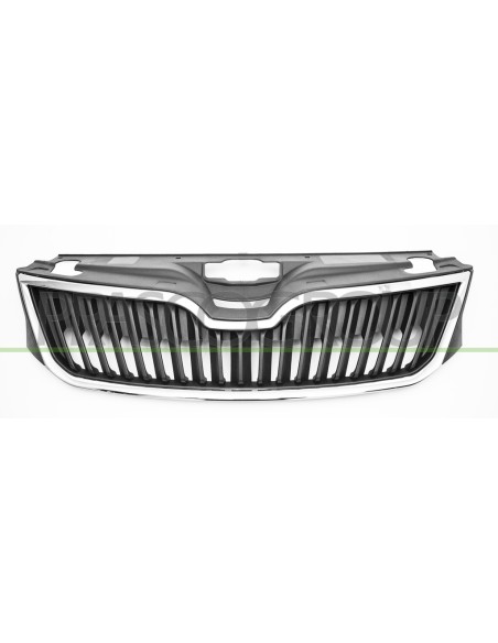 GRIGLIA RADIATORE NERA CON CORNICE CROMATA SKODA RAPID Mod. 09-12 - 08-16