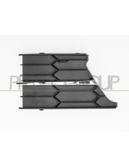 GRIGLIA SINISTRA PARAURTI ANTERIORE NERA CON MODANATURA CROMATA SKODA SUPERB Mod. 06-13 - 02-15