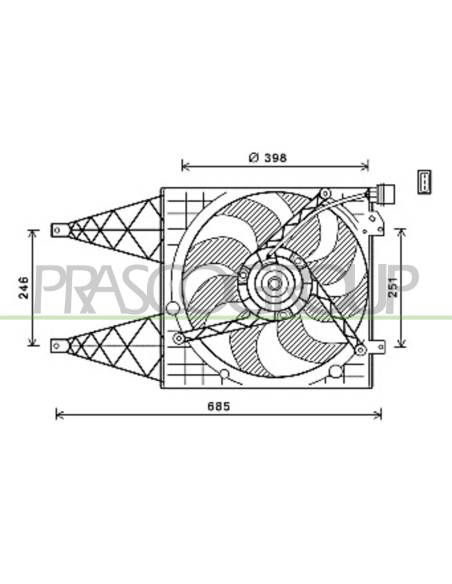 VENTOLA VOLKSWAGEN POLO Mod. 08-01 - 07-05
