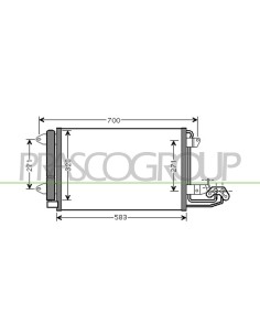 CONDENSATORE SKODA - OCTAVIA - Mod. 04-04 - 12-08