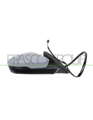 RETROVISORE DESTRO ELETTRICO CON PRIMER TERMICO CHIUDIBILE CON FANALE CON LUCE CORTESIA CONVESSO 9 PINS