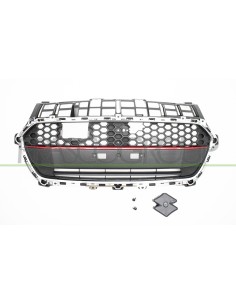 GRIGLIA RADIATORE NERA CON MODANATURA ROSSA CON CORNICE CROMATA MOD. BOOSTERJET SUZUKI SWIFT Mod. 09-17