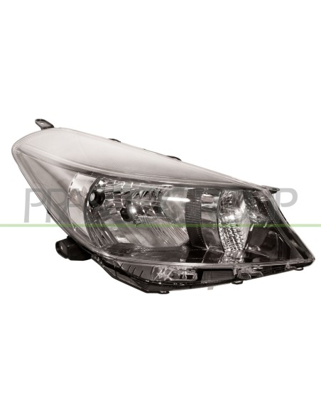 PROIETTORE DESTRO H4 ELETTRICO SENZA MOTORE CROMATO SCURO TOYOTA YARIS Mod. 09-11 - 06-14