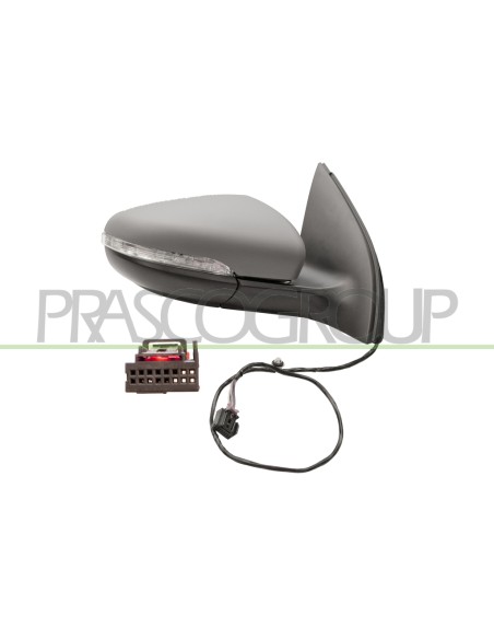 RETROVISORE DESTRO ELETTRICO CON PRIMER TERMICO CHIUDIBILE CON FANALE CONVESSO 8 PINS VOLKSWAGEN GOLF VI Mod. 09-08 - 09-12