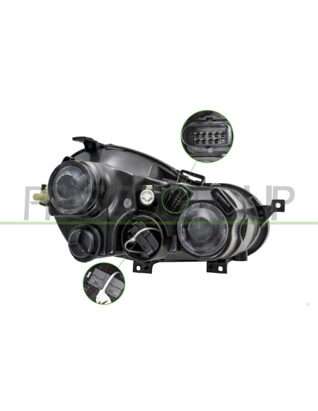 PROIETTORE SINISTRO H1+H7 ELETTRICO CON MOTORE VERSIONE VALEO VOLKSWAGEN POLO Mod. 08-01 - 07-05