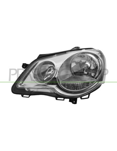 PROIETTORE SINISTRO H1+H7 ELETTRICO CROMATO CON MOTORE VOLKSWAGEN POLO Mod. 08-05 - 08-09