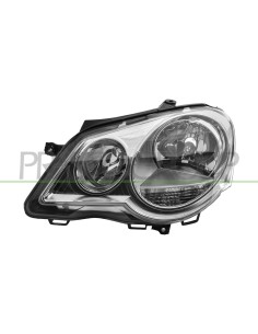 PROIETTORE SINISTRO H1+H7 ELETTRICO CROMATO CON MOTORE VOLKSWAGEN POLO Mod. 08-05 - 08-09 2