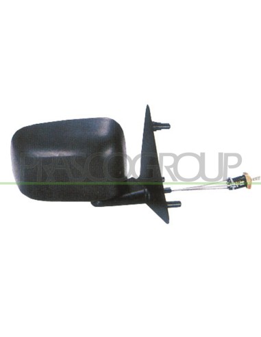 RETROVISORE DESTRO A CAVI NERO CONVESSO VOLKSWAGEN GOLF II Mod. 08-83 - 08-89