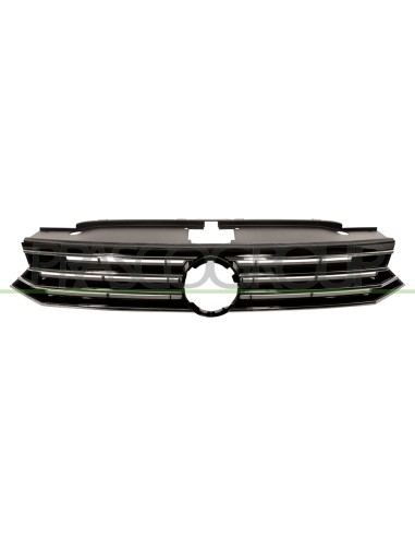 GRIGLIA RADIATORE APERTA NERA LUCIDA CON MODANATURA CROMATA VOLKSWAGEN PASSAT B8 Mod. 09-14 - 05-19