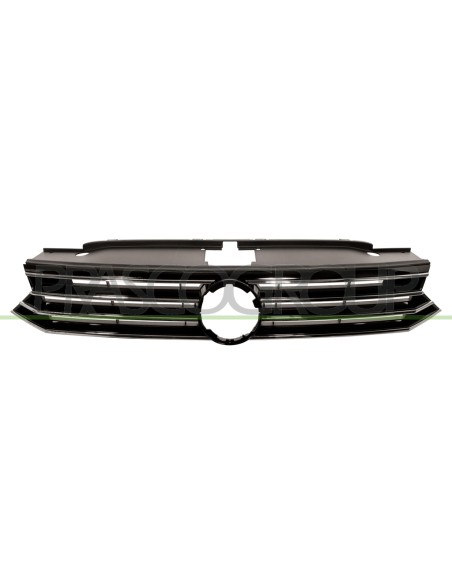 GRIGLIA RADIATORE APERTA NERA LUCIDA CON MODANATURA CROMATA VOLKSWAGEN PASSAT B8 Mod. 09-14 - 05-19