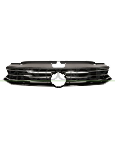 GRIGLIA RADIATORE CHIUSA NERA LUCIDA CON MODANATURA CROMATA MOD. TRENDLINE VOLKSWAGEN PASSAT B8 Mod. 09-14 - 05-19