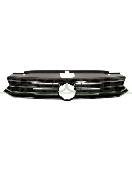 GRIGLIA RADIATORE CHIUSA NERA LUCIDA CON MODANATURA CROMATA MOD. TRENDLINE VOLKSWAGEN PASSAT B8 Mod. 09-14 - 05-19