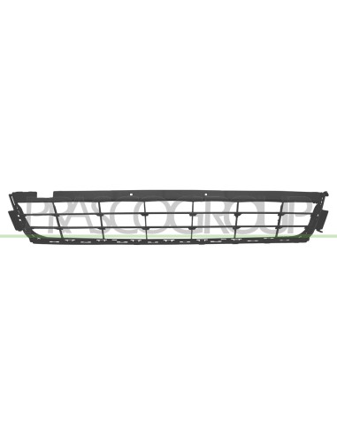 GRIGLIA PARAURTI ANTERIORE CENTRALE NERA CON TAPPO COPRI GANCIO CON FORI CORNICE VOLKSWAGEN SHARAN Mod. 09-10 - 02-15