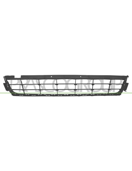 GRIGLIA PARAURTI ANTERIORE CENTRALE NERA CON TAPPO COPRI GANCIO CON FORI CORNICE VOLKSWAGEN SHARAN Mod. 09-10 - 02-15