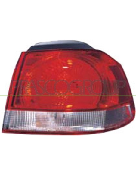 FANALE POSTERIORE SINISTRO ESTERNO ROSSO BIANCO SENZA PORTALAMPADA VERSIONE HELLA VOLKSWAGEN GOLF VI Mod. 09-08 - 09-12