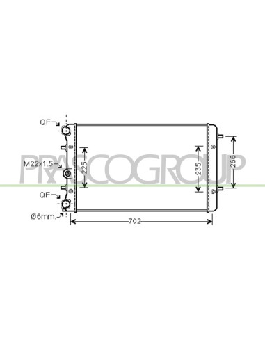RADIATORE VOLKSWAGEN - NEW BEETLE - Mod. 04-98 - 0