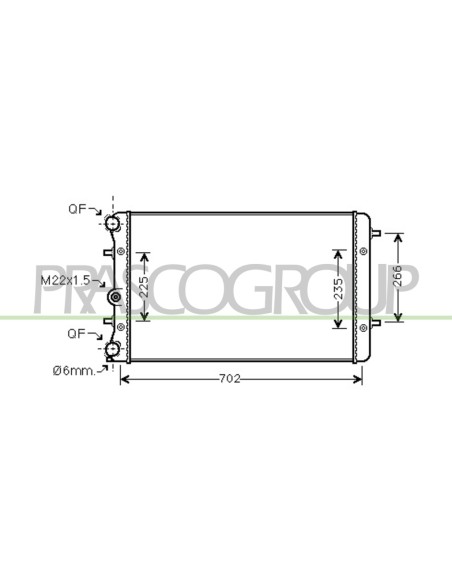 RADIATORE VOLKSWAGEN - NEW BEETLE - Mod. 04-98 - 0