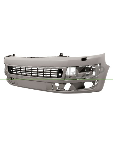 PARAURTI ANTERIORE CON PRIMER CON FORI LAVAFARI CON TRACCE PDC CON GRIGLIA CENTRALE VOLKSWAGEN T5 Mod. 09-09 - 03-15