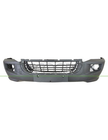 PARAURTI ANTERIORE GRIGIO SCURO GOFFRATO CON SEDE FENDI CON GRIGLIA E TAPPO COPRI GANCIO VOLKSWAGEN CRAFTER Mod. 07-11 - 12-16