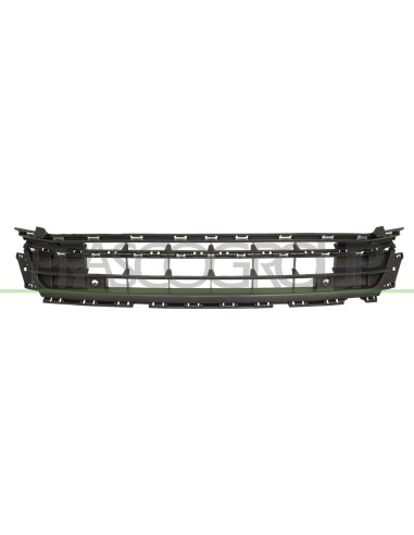 GRIGLIA PARAURTI ANTERIORE CENTRALE NERA CON FORI PDC+SUPPORTI VOLKSWAGEN JETTA (A6) Mod. 07-14 - 01-18