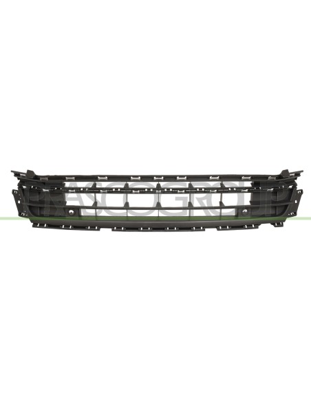 GRIGLIA PARAURTI ANTERIORE CENTRALE NERA CON FORI PDC+SUPPORTI VOLKSWAGEN JETTA (A6) Mod. 07-14 - 01-18