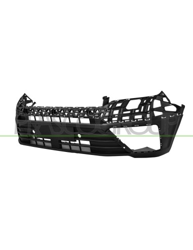 PARAURTI ANTERIORE NERO GOFFRATO CON FORI PDC+SUPPORTI CON FORI LAVAFARI VOLKSWAGEN CRAFTER - MAN TGE Mod. 01-17