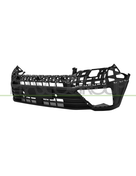 PARAURTI ANTERIORE NERO GOFFRATO CON FORI PDC+SUPPORTI CON FORI LAVAFARI VOLKSWAGEN CRAFTER - MAN TGE Mod. 01-17