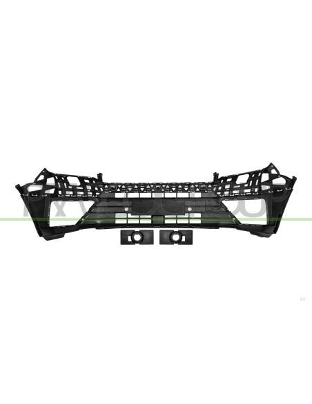 PARAURTI ANTERIORE NERO GOFFRATO CON FORI PDC+SUPPORTI CON FORI LAVAFARI VOLKSWAGEN CRAFTER - MAN TGE Mod. 01-17