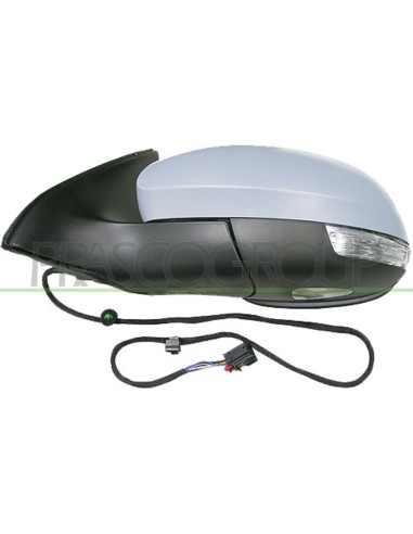 RETROVISORE SINISTRO ELETTRICO CON PRIMER TERMICO CHIUDIBILE CON FANALE CON LUCE CORTESIA ASFERICO 9 PINS